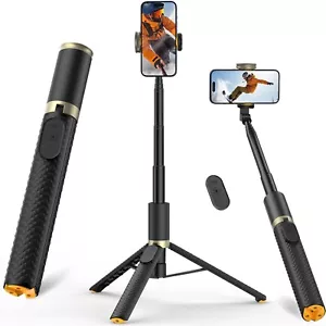 62" Phone Tripod & Selfie Stick, Tripod for Iphone with Remote, Portable, Lightw - Picture 1 of 7