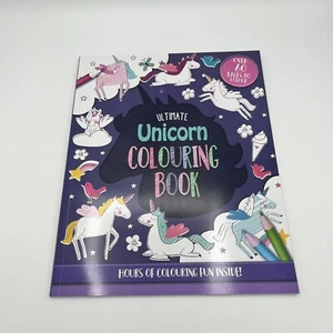 Colouring Book Ultimate Unicorn Colouring In Activity Travel Book Toddler Kids - Picture 1 of 3