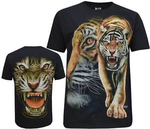 New Bengal Tiger Big Cat Biker 100% Cotton Glow in The Dark T-Shirt M - 3XL - Picture 1 of 3