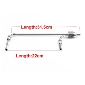 Chrome Steel Fuel Line replace for Holley fits 3/8" tube 9-5/16" 8.88 inch NSW - Picture 1 of 5
