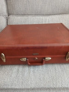 Vintage Samsonite leather suitcase 4935 Large Hardcase Luggage - Picture 1 of 17