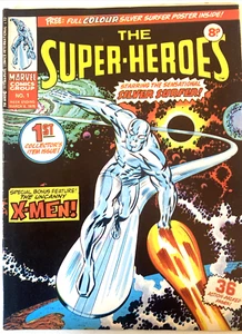 SUPER-HEROES. NUMBER 1. MARCH 8TH 1975. POSTER INCLUDED. MARVEL UK MAGAZINE. - Picture 1 of 9