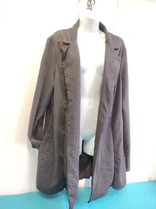 Long Tall Sally Womens Blazer Long Open Front Cardigan Long Sleeve Blk 18-20 New - Picture 1 of 10
