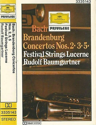 Bach Brandenburg Concertos Nos. 2  3  5 CASSETTE ALBUM Festival Strings Lucerne - Image 1 of 4