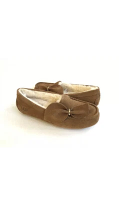 ZAPATO MOCASÍN UGG ANSLEY TWIST CASTAÑO FORRADO PIEL DE OVEJA EE. UU. 6 / REINO UNIDO 4 Foto 1 de 4