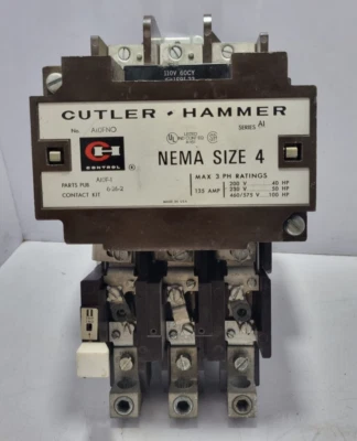 Cutler Hammer A10F-1 Démarreur NEMA Taille 4 135 AMP 110 60CY 1891-23 / A10FNO - Photo 1/4