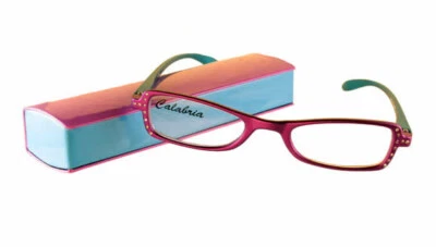 VIP Calabria 837 2-Tone Reading Glasses&Matching Hard Case 60 Color&Power Option - Image 1 of 4