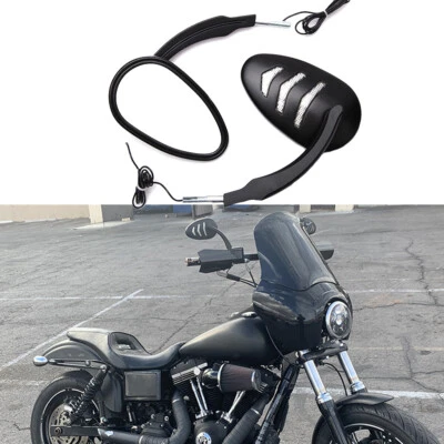 Espejos retrovisores negros con señales de giro LED que fluyen para Harley Davidson Street Glide Bob Foto 1 de 4