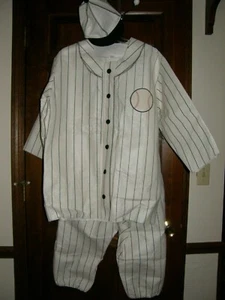 5346) Old Tyme Baseball Player Outfit Shirt Cap and Pants With Belt SZ Men Large - Picture 1 of 12