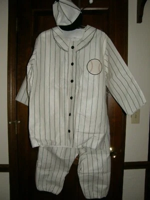 5346) Old Tyme Conjunto de Jugador de Béisbol Camisa Gorra y Pantalones con Cinturón Talla Hombres Grande Foto 1 de 4