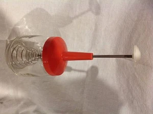 ORANGE TOP Vintage Federal Housewares Glass Whip Egg Beater - Picture 1 of 2