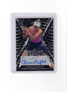 2023 Leaf Exotic Pickleball Autographs Zebra Crystal Anna Bright Rookie Auto 2/4