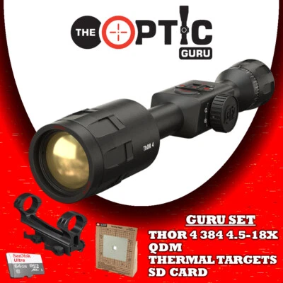 ATN Thor 4 384 4.5-18x + FREE Set: QDM +Thermal Targets Set +SD Card +Fedex 2Day - Image 1 of 4