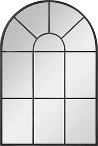 DecHome Specchio Moderno a Parete 91x60 cm Metallo Nero e Vetro 631V01BK-830 - Foto 1 di 8