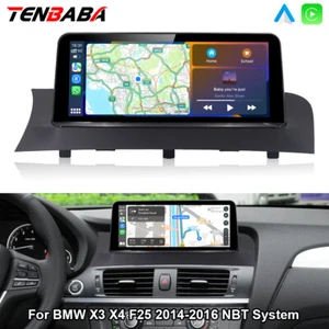 Car Linux Screen 10.25'' Wireless Carplay Navi For BMW X3 X4 F25 2014-2016 NBT - Picture 1 of 12