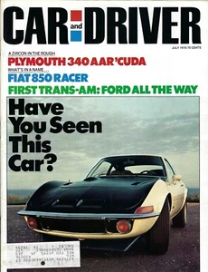 1970 Barracuda AAR Cuda, Opel GT, Trans-Am series, more vintage Car and Driver - Picture 1 of 2
