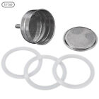 5Pcs,Stainless Steel Filter Plate Funnel with Silicone Gaskets for Coffee Pot HQ