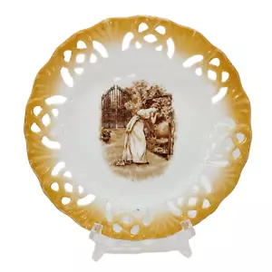 Vintage Cabinet Porcelain Plate, Victorian Decorative, Home Decor, Lady, Garden - Bild 1 von 10