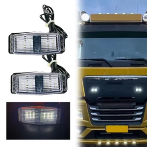2X 24LED Truck Side Marker Signal Light Lamp Front Double Burner Grille Lights - Picture 1 of 8