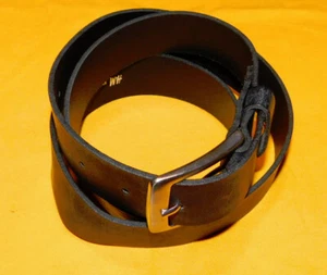 MEN'S H & M MADE IN SWEDEN BLACK GENUINE LEATHER BELT SIZE 38/95cm. - Picture 1 of 6