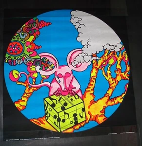 Vintage KAPTAIN KANGAROO blacklight poster apocalypse Beethoven's 5th 1971 NOS - Picture 1 of 8