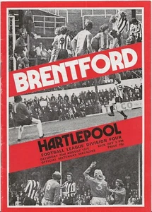 1975/76 Brentford v Hartlepool Division 4 Programme - Picture 1 of 1