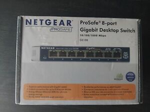 NETGEAR ProSafe 8-port Gigabit Desktop Switch GS108 - NEW SEALED