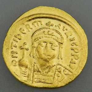 Bizancio - Moneda de oro Solidus Mauricius Tiberius 582 - 602 - 1 - Imagen 1 de 2