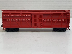 Swift Livestock Express. Spur HO. 40' Red Wood Stock Car SLSX 7174 - Bild 1 von 8