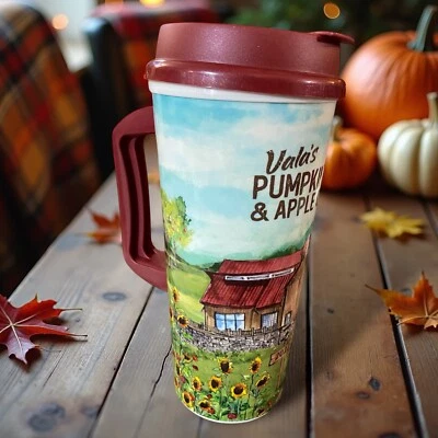 Vala's Pumpkin Patch Fall Family Fun Plastic Mug, Halloween 2022 Valas Omaha, NE - Image 1 of 4