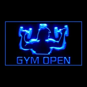 160020 GYM OPEN Salon Shop Open Display Lighting Neon Sign - Picture 1 of 16