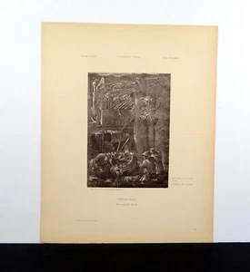 Shepherds Adoration of Infant Christ, Altdorfer Schule, 1896 German lithograph - Picture 1 of 4