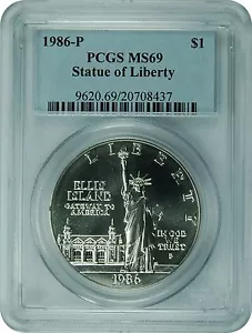 1986-P PCGS MS69 Statue of Liberty Commemorative - Picture 1 of 1