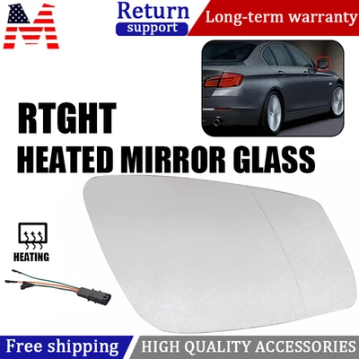 Passenger Right Side Mirror Glass Heated For BMW F10 528i 550i 535i xDrive 10-16 Foto 1 de 4