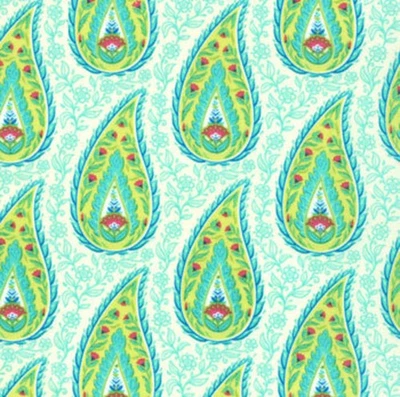 Moda SUMMER HOUSE 11444 11 Blue Green LILY ASHBURY Quilt Fabric SHABBY CHIC - Image 1 of 2