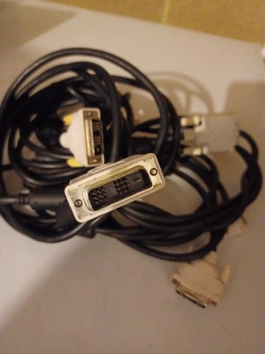 9  USED DVI TO DVI DVI-D SINGLE LINK CABLE MALE LCD MONITOR HDTV DVD 1.5M / 1.8M - Image 1 of 4