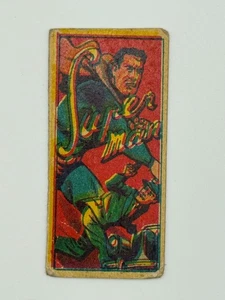 Vintage 1960's Menko Superman Superhero Trading Card Grame DC Comics Japan A - Picture 1 of 2