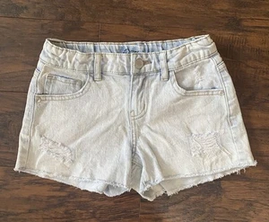 Art Class Girls Jean White Washed Adjustable Jean Shorts - Picture 1 of 4