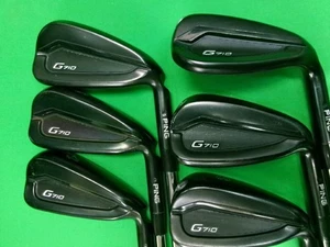 PING G710 Iron Set 6pcs 4-6-8-9-S DG120 Custom Shaft Flex X100 Black Dot - Picture 1 of 6