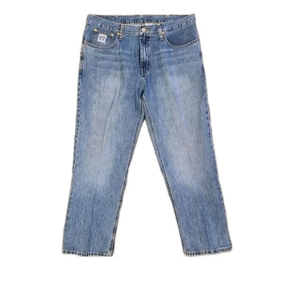 Cinch Mens 38x30 White Label Relaxed Fit Medium Wash Denim Jeans Cowboy Rodeo - Image 1 of 4