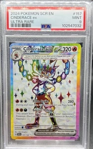 Pokemon Stellar Crown Cinderace Ex 157 PSA 9 Mint - Bild 1 von 2