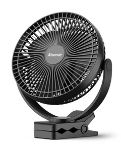 Koonie 10000mAh Clip on Fan Rechargeable 8-Inch Battery Operated Desk Fan USB... - Picture 1 of 7