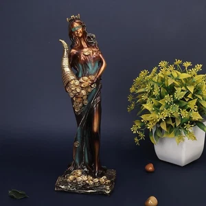 Fortuna Diosa Romana de la Buena Suerte Fortuna Tyche Estatua Estatuilla Ídolo 11 Pulgadas - Imagen 1 de 7