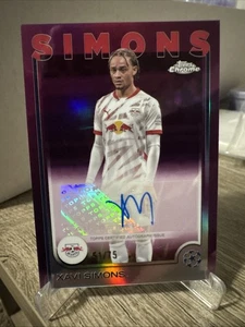 2024-25 Topps Chrome UEFA UCC #CA-XS Xavi Simons Purple /75 Auto - Picture 1 of 3