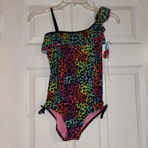 Limited Too Girls One Piece Cheetah/Leopard Print Swimsuit Size 10/12 - Picture 1 of 7