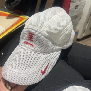 Supreme + Nike Shox Adjustable Red/white Running Hat DR8081-677 - - Picture 1 of 7