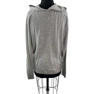 SCOTCH & SODA Gray Wool Hoodie Pullover Sweater Sweatshirt Size L Large FLAW - Picture 1 of 12