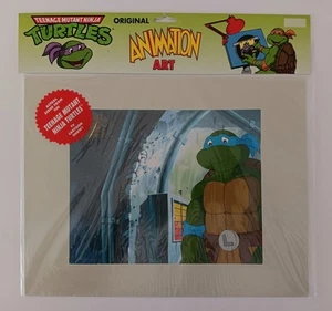 Teenage Mutant Ninja Turtles, Animation Production Cel MWS (1987) W/COA Leonardo - Picture 1 of 4