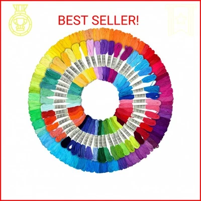 Friendship Bracelet String 50 Skeins Fashionable Rainbow Color Embroidery Floss  - Image 1 of 2