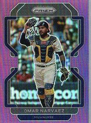 2022 Panini Prizm #217 Omar Narvaez Purple Prizm - Image 1 of 2